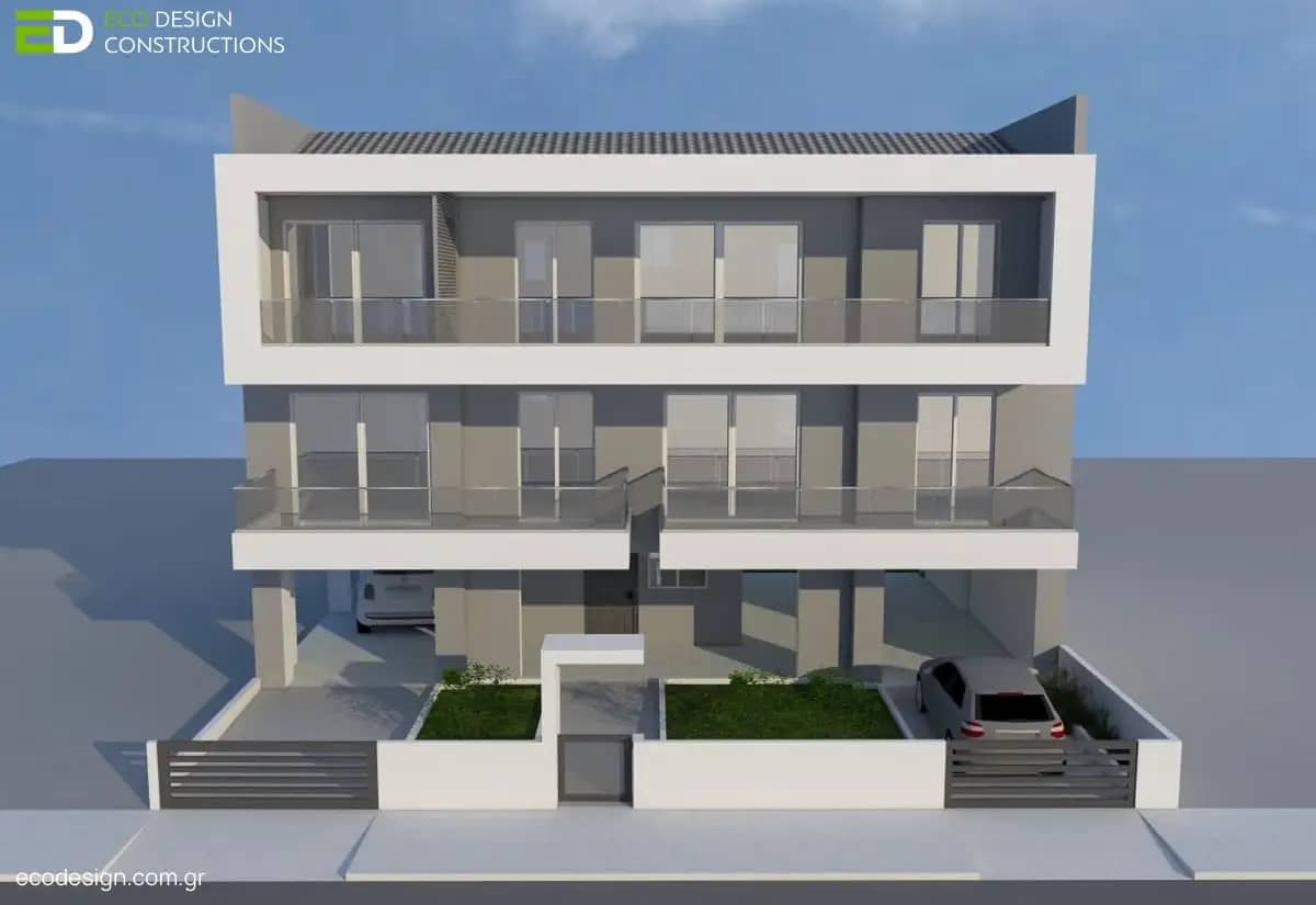 Βιοκλιματικό Κτίριο Θέρμη Αγνώστου Στρατιώτη Έργο 1 - Bioclimatic Apartment Building Thermi Project 1