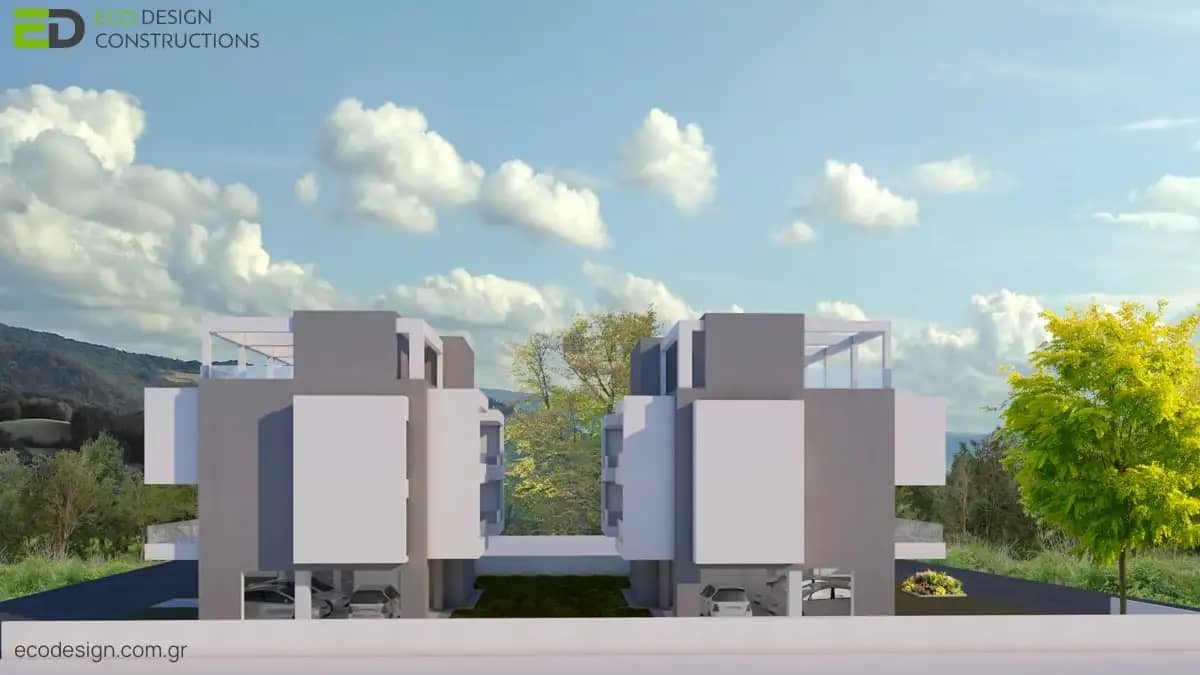 Βιοκλιματικό Κτίριο Θέρμη Αγνώστου Στρατιώτη Έργο 2 - Bioclimatic Apartment Building Thermi Project 2